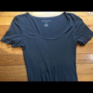 AMERICAN EAGLE SOFT AND SEXY NAVY RIBBED BODYSUIT